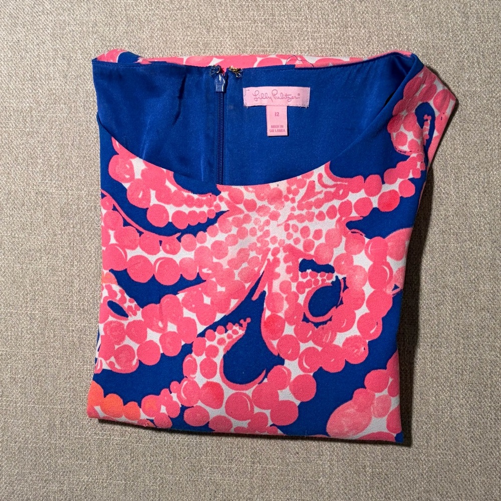 Lilly Pulitzer Sleeveless Octopus Print Romper Dress Size 12 RN 88189 - Picture 8 of 8